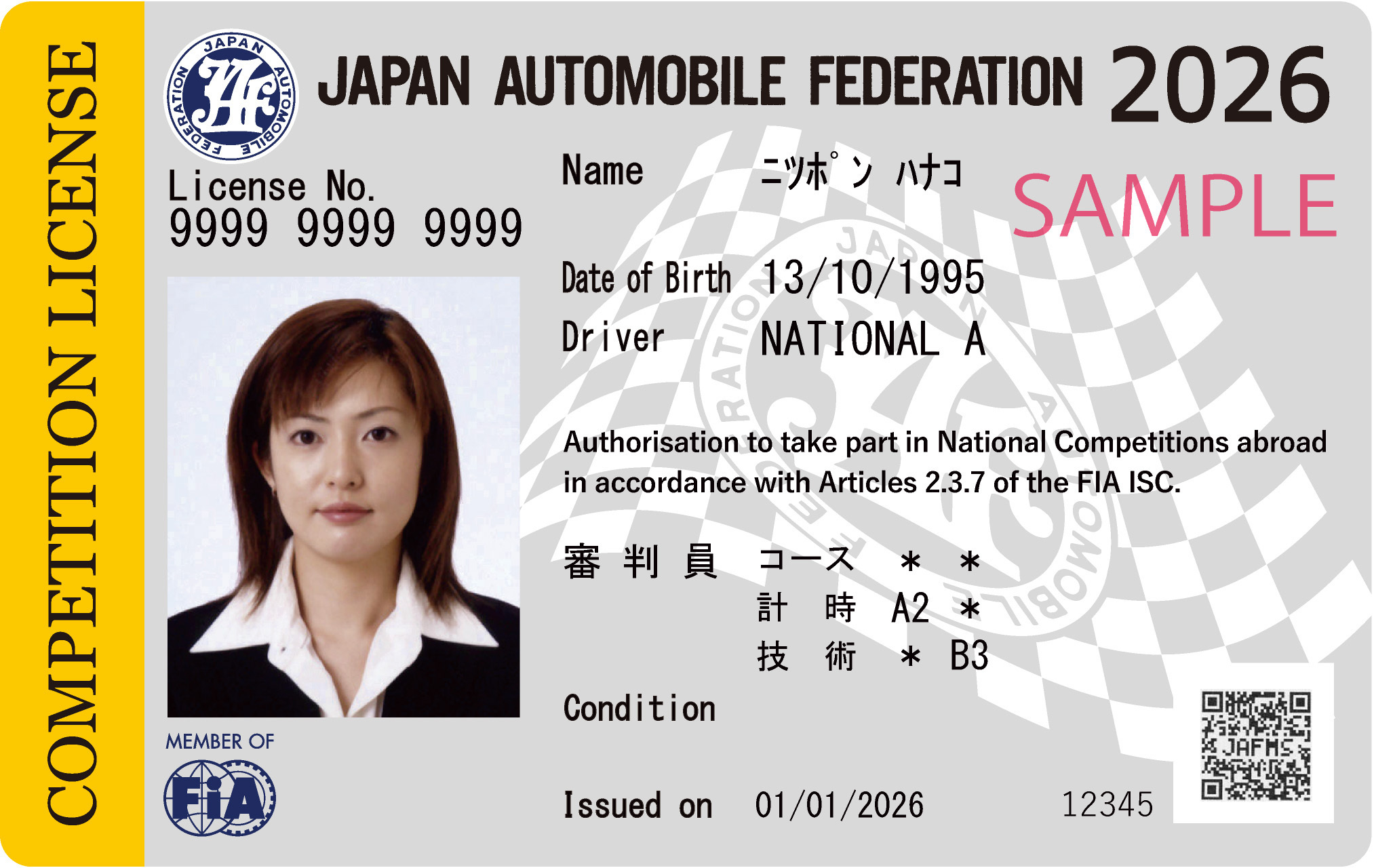 国内Aライセンス | JAFモータースポーツ