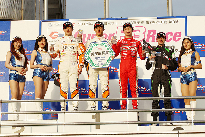 F3岡山は台風接近により1戦キャンセル、TOM'Sの2台が勝利を分け合う